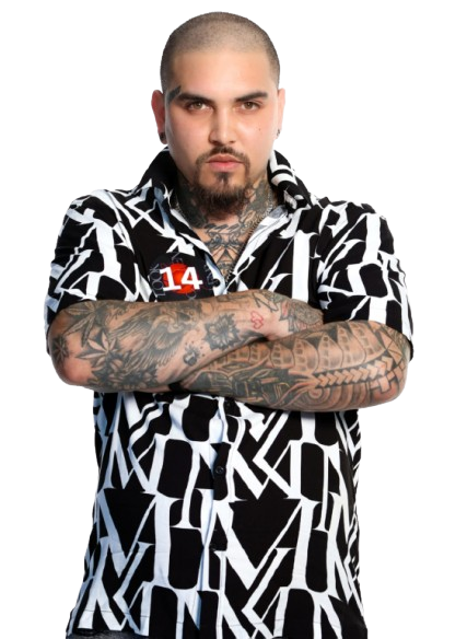 Portrait of Gibran Minnaar, tattoo artist in Cape Town